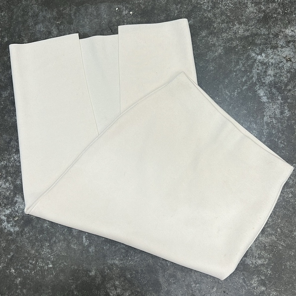 Express Cream Midi Skirt